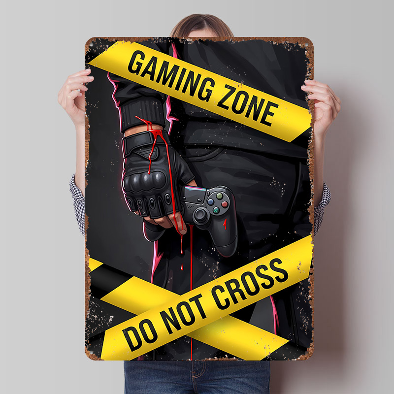Retro Gaming Zone - Oyun Bölgesi Geçilmez Bölge Posteri Özelleştirilmiş