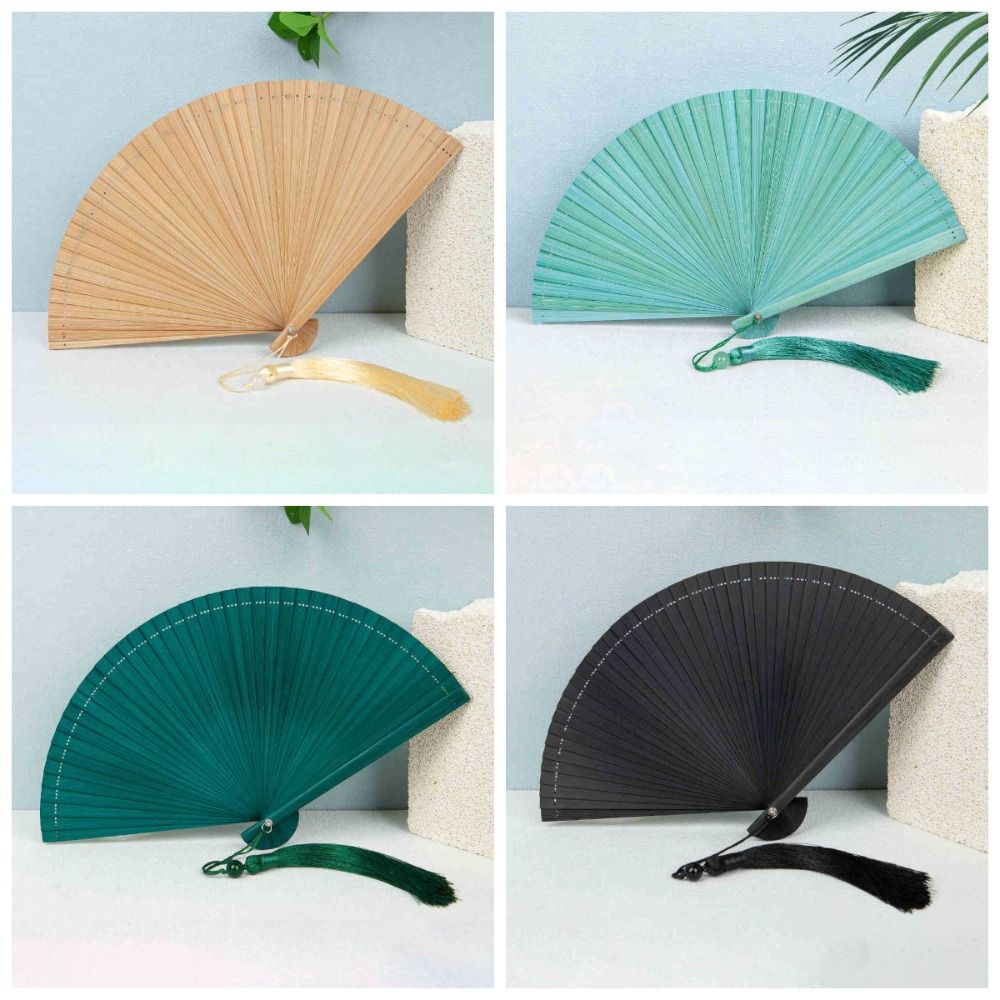 Console Retro Gaming Portable - Çin Tarzı Düz Renk Bambu Fan