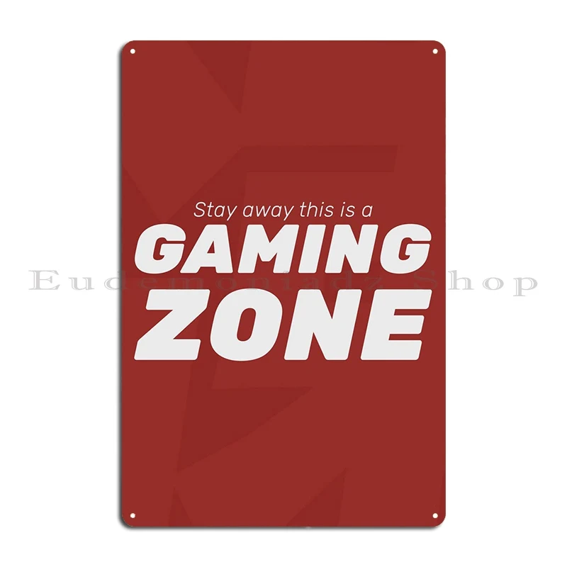 Retro Gaming Zone - Stay Away Oyun Bölgesi Metal Tabelalar