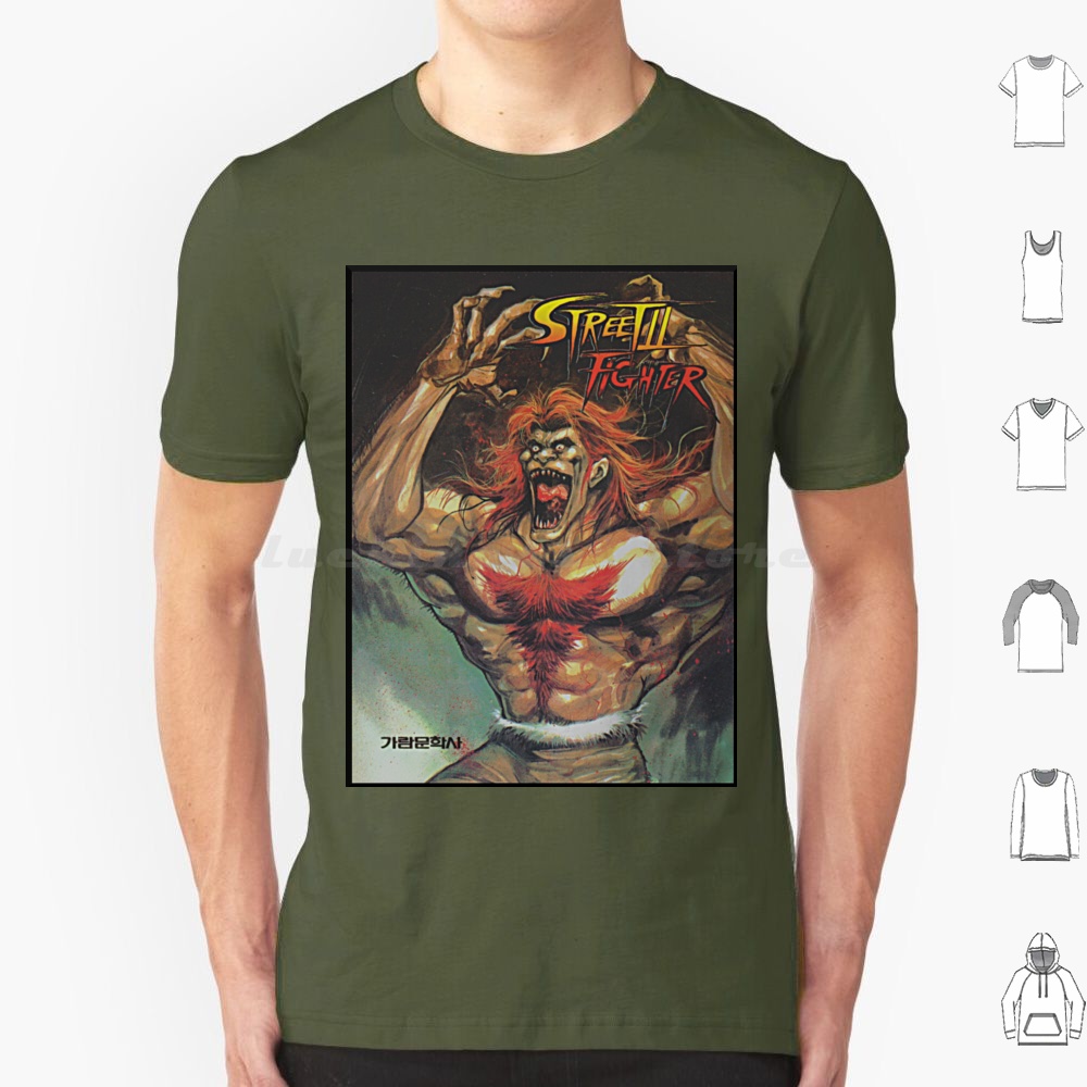 Retro Gaming Gamestop - Blanka-Kore 2 Manga T Shirt Pamuk