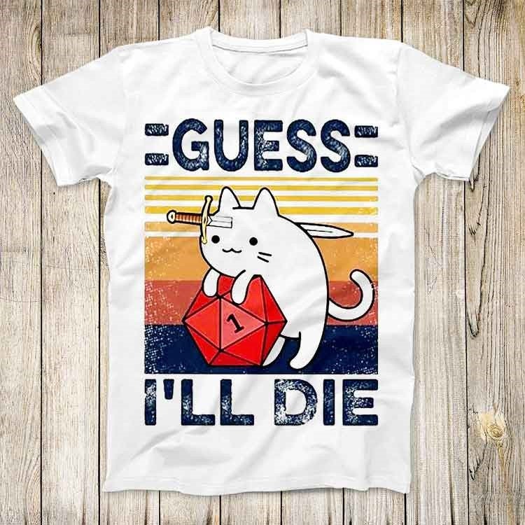 Retro Gaming Gifts - Sevimli Kedi Öleceğim D&D Vintage Zar