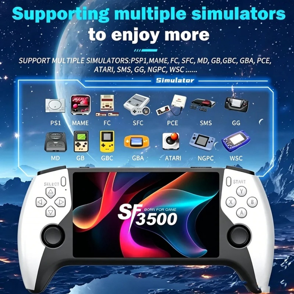 Retro Gaming Gifts - SF3500 5 inç El Oyun Konsolu,