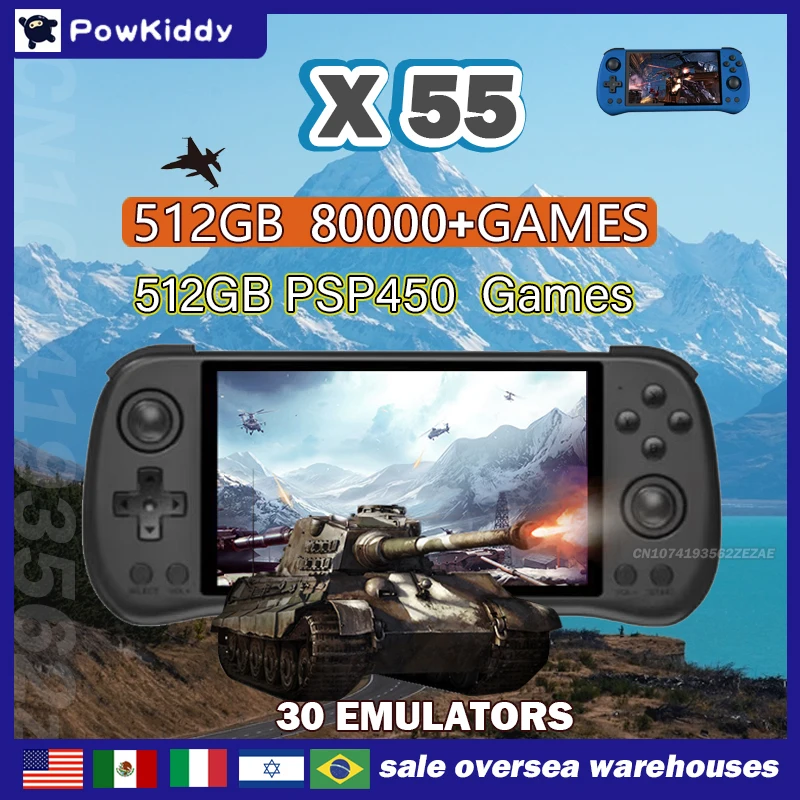 80000 Oyunlar 512G POWKIDDY X5 - Retro Gaming Qss incelemesi ve fiyatı