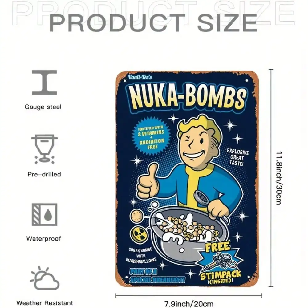 Vault-Tec Nuka-Bombs Metal Duv - Retro Gaming Vault incelemesi ve fiyatı