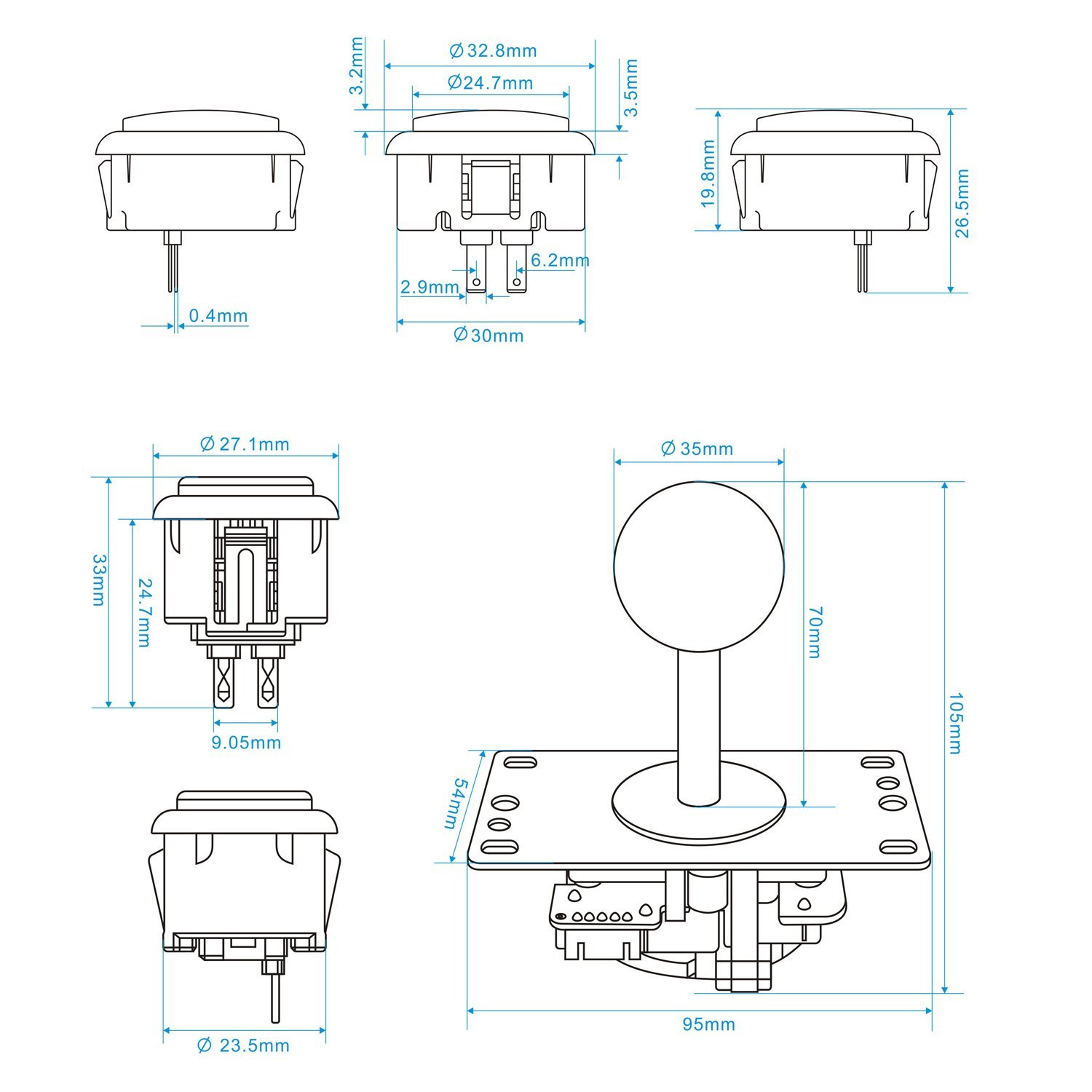 SJ@JX 2 Oyunculu Arcade DIY Ki - Arcade Button Kit incelemesi ve fiyatı