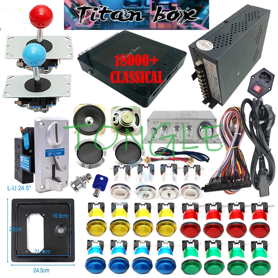 2 Oyuncu Titan Kutusu 18000 +  - Arcade Button Kit incelemesi ve fiyatı