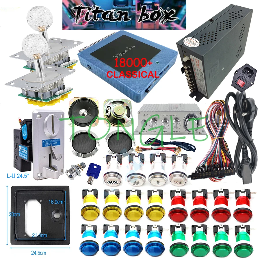 2 Oyuncu Titan Kutusu 18000 +  - Arcade Button Kit incelemesi ve fiyatı